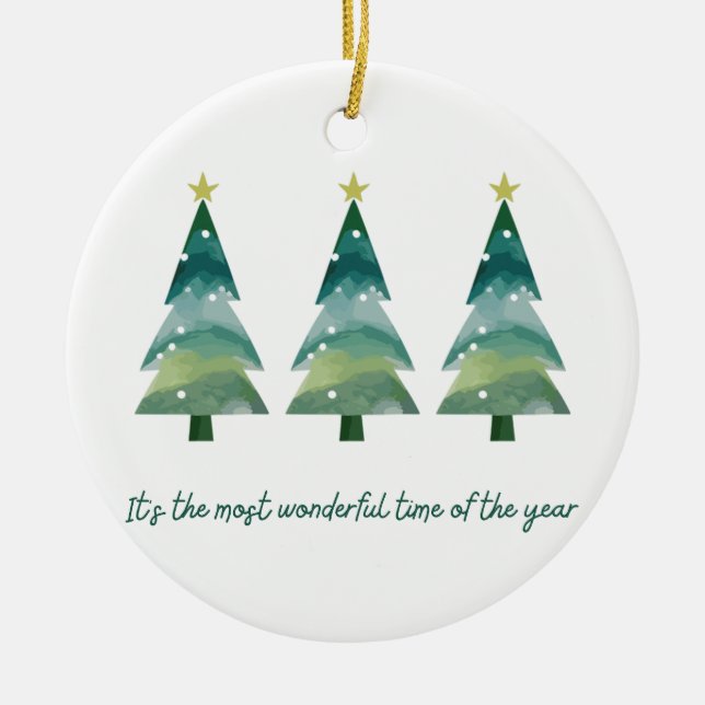 Adorno De Cerámica Es la época más maravillosa del año Ornament (Frente)