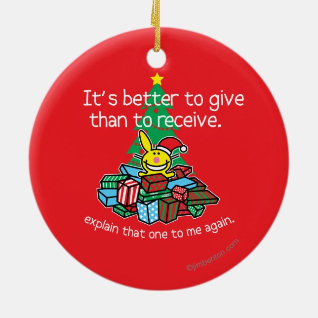 Adorno De Cerámica Es mejor dar (Atrás)