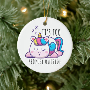Adorno De Cerámica Es muy popular fuera de la introvertida de Unicorn