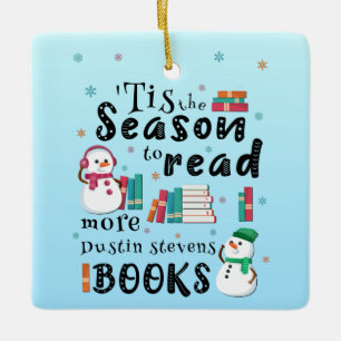 Adorno De Cerámica ’Es temporada para leer más libros de Dustin Steve