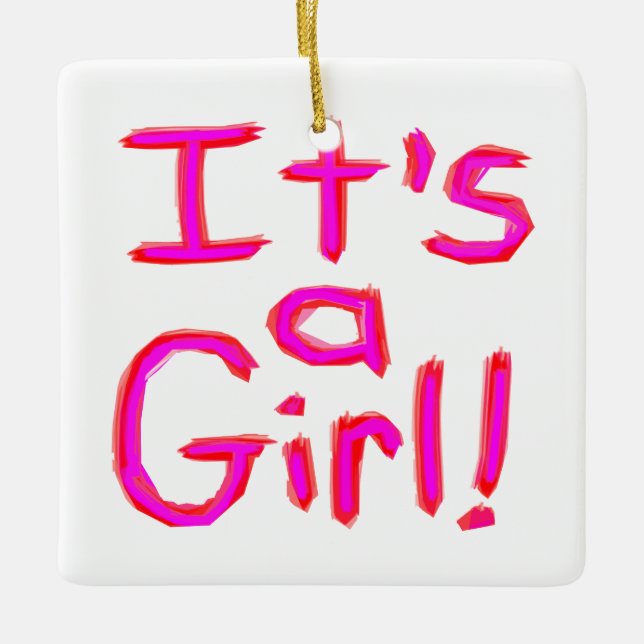 Adorno De Cerámica ¡Es un Chica! (Anverso)