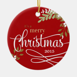 Adorno De Cerámica Es un nombre/foto del personalizado navideño