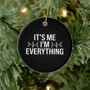 Adorno De Cerámica Es Yo Soy Todo Navidad Familiar Combinación