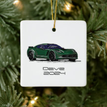 Esbozo de dibujo de la mano verde del coche deport