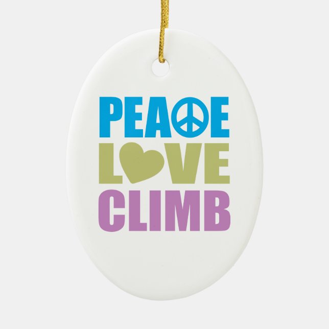 Adorno De Cerámica Escalada de amor por la paz (Frente)