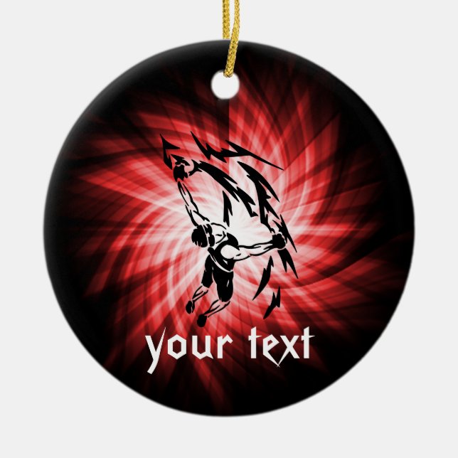 Adorno De Cerámica Escalada del Rock Rojo (Frente)