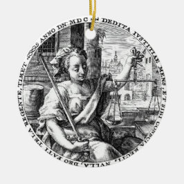 Adorno De Cerámica Escalas de justicia