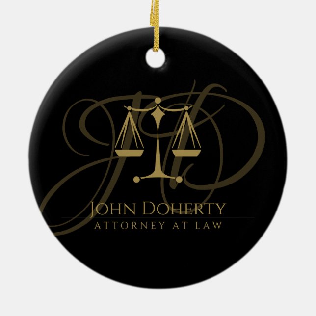 Adorno De Cerámica Escalas de justicia | Ley (Atrás)