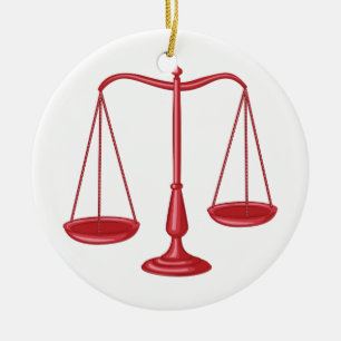 Adorno De Cerámica Escalas de la justicia