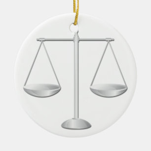 Adorno De Cerámica Escalas de la justicia