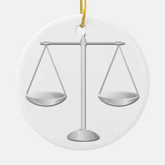 Adorno De Cerámica Escalas de la justicia