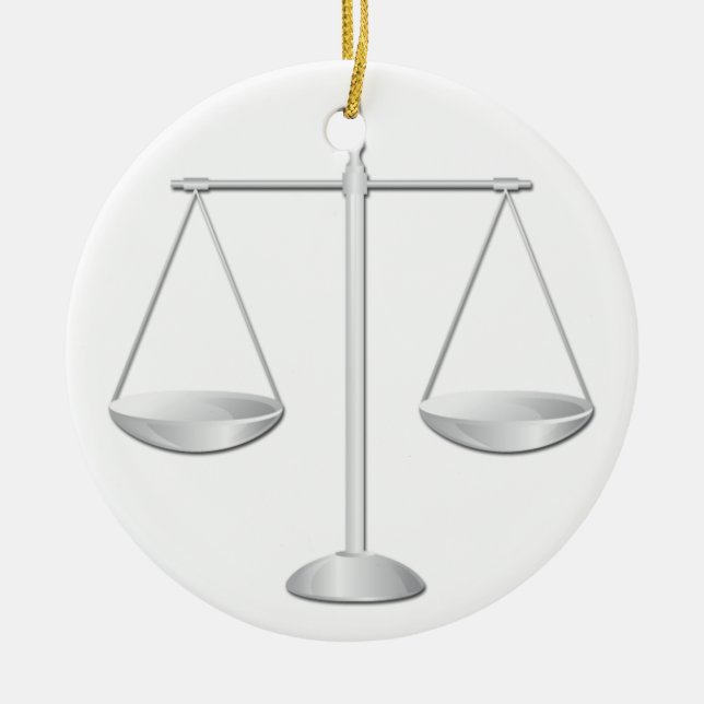 Adorno De Cerámica Escalas de la justicia (Frente)