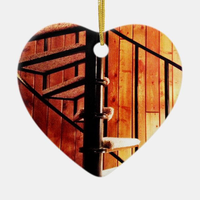 Adorno De Cerámica Escalera de espiral rústica en cabina (Frente)