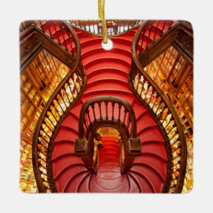 Adorno De Cerámica Escalera roja ornamentada, Portugal