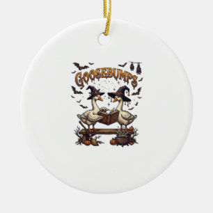 Adorno De Cerámica Escalofríos Halloween Gansos Sombreros de Bruja Li
