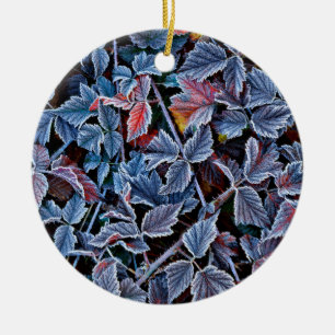 Adorno De Cerámica Escarcha en hojas de otoño, Oregón