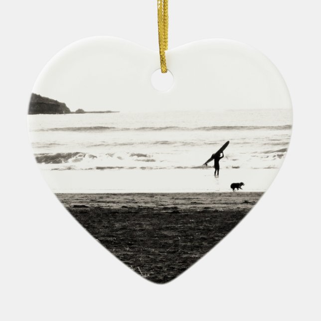 Adorno De Cerámica Escena de la playa de California septentrional (Frente)