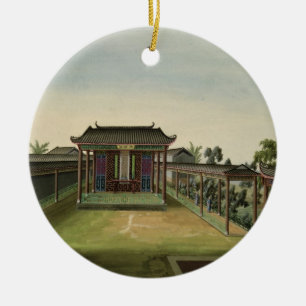Adorno De Cerámica Escena del jardín, c.1820-40 (w/c en el papel) 2