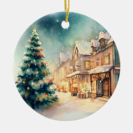 Adorno De Cerámica Escenario de navidades en nuestra aldea