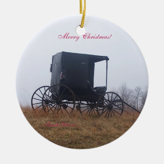 Adorno De Cerámica Escenas del navidad de Ohio (Frente)