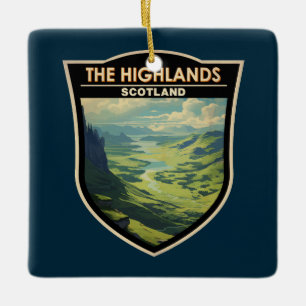 Adorno De Cerámica Escocia Highlands Escocia Viaje de arte
