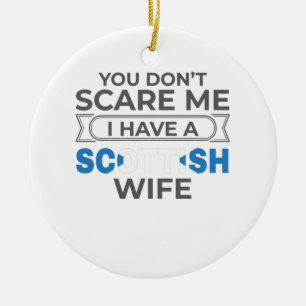 Adorno De Cerámica Escocia, no me asustas, tengo mujer escocesa