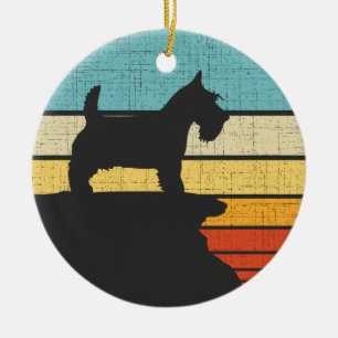 Adorno De Cerámica Escocia Terrier Retro Vintage Escocia Perro Cachor