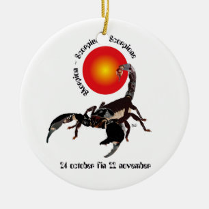 Adorno De Cerámica Escorpión 24 de octubre fin de 22 de noviembre Orn