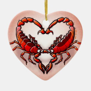 Adorno De Cerámica Escorpiones cariñosos