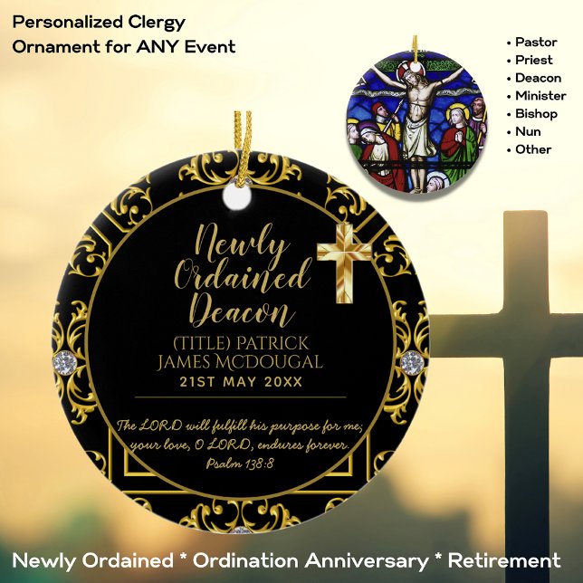 Adorno De Cerámica Escritura de regalo de diácono ordenado recienteme (Subido por el creador)