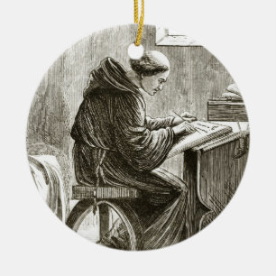 Adorno De Cerámica Escritura del St. Vincent en su célula en Ferins,
