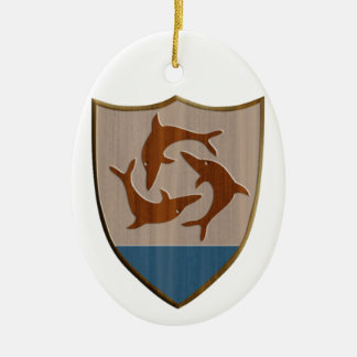 Adorno De Cerámica Escudo de Anguila