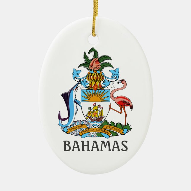 Adorno De Cerámica Escudo de armas - Bahamas (Frente)