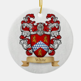 Adorno De Cerámica escudo de armas blanco de apellido