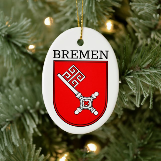 Adorno De Cerámica Escudo de armas Bremen (Árbol)