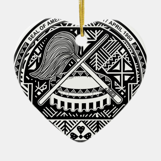 Adorno De Cerámica Escudo de armas de American Samoa (Frente)