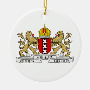 Adorno De Cerámica Escudo de armas de Amsterdam