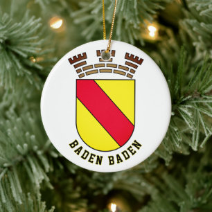 Adorno De Cerámica Escudo de armas de Baden Baden - ALEMANIA