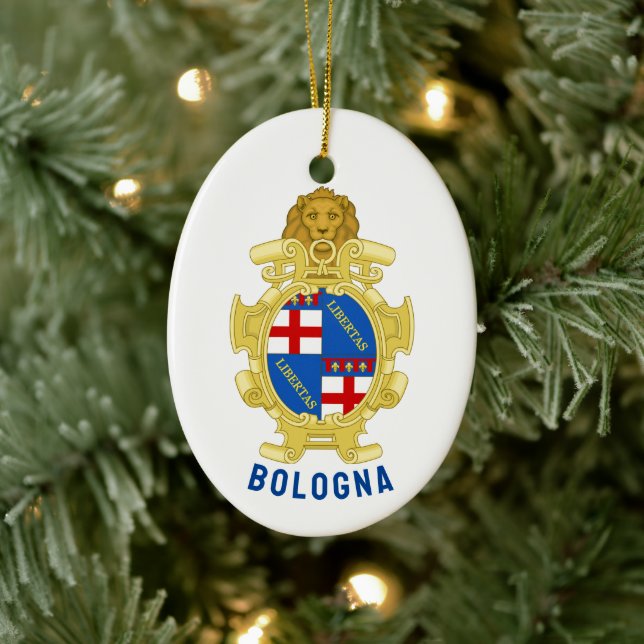Adorno De Cerámica Escudo de armas de Bolonia - Italia (Árbol)