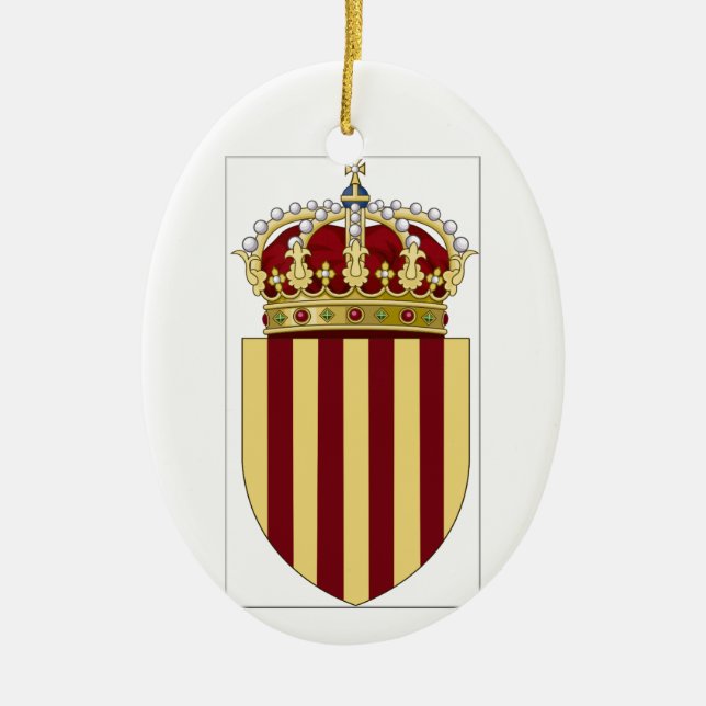 Adorno De Cerámica Escudo de armas de Cataluña (España) (Frente)