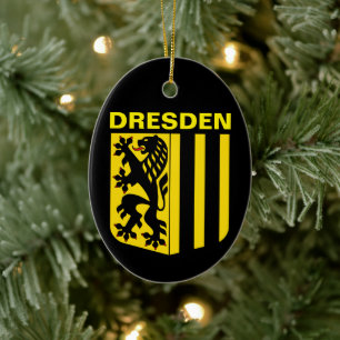 Adorno De Cerámica Escudo de Armas de Dresde, Alemania