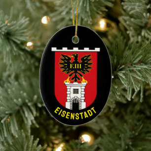Adorno De Cerámica Escudo de Armas de Eisenstadt - AUSTRIA