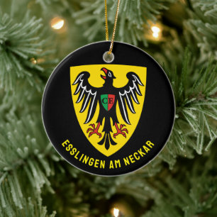 Adorno De Cerámica Escudo de armas de Esslingen am Neckar, Alemania