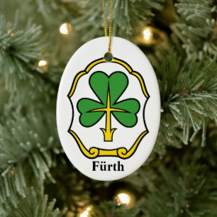 Adorno De Cerámica Escudo de armas de Fürth, Alemania