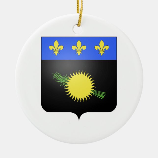 Adorno De Cerámica Escudo de armas de Guadalupe (Francia) (Frente)