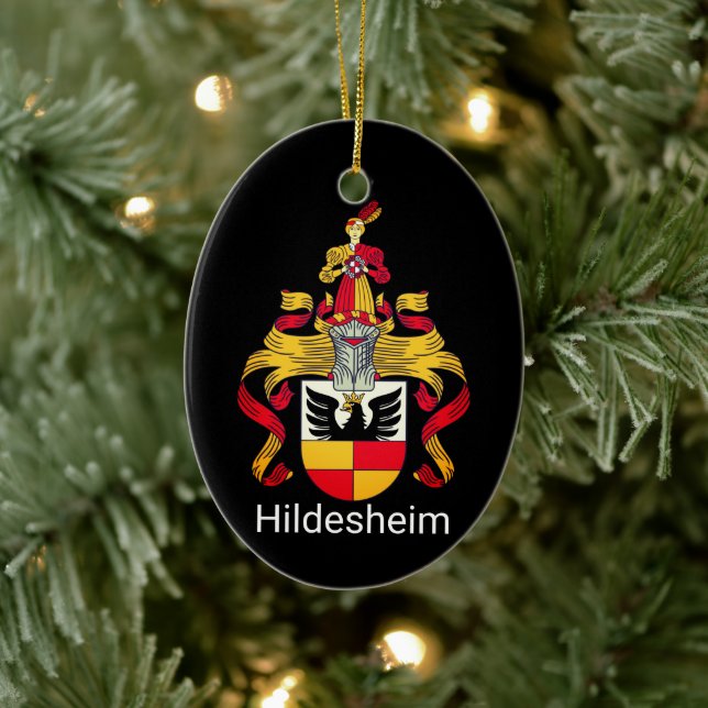 Adorno De Cerámica Escudo de armas de Hildesheim, Alemania (Árbol)