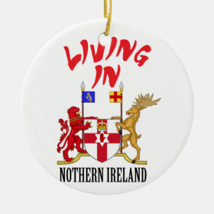 Adorno De Cerámica Escudo de armas de Irlanda del Norte