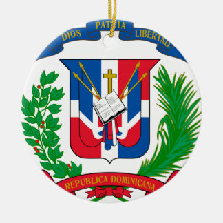 Adorno De Cerámica Escudo de armas de la República Dominicana