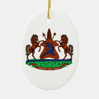 Adorno De Cerámica Escudo de armas de Lesotho