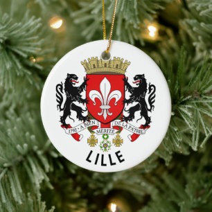 Adorno De Cerámica Escudo de armas de Lille, Francia